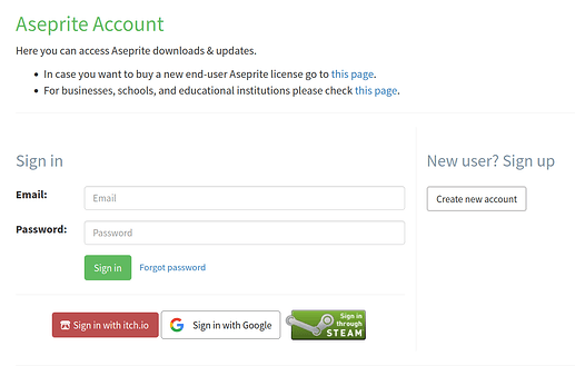 New website login