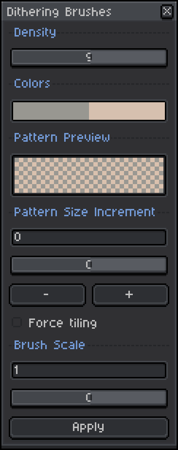 Extension] Dithering Brushes Tool - Scripts & Extensions - Aseprite  Community