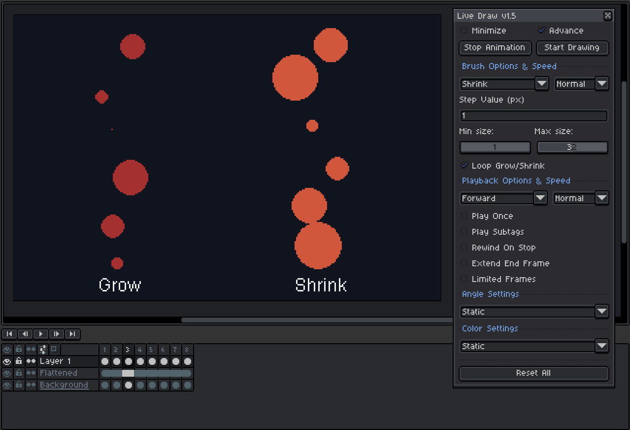 brush mode loop
